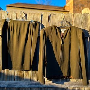 Vintage Katherine Kelly Olive Suit